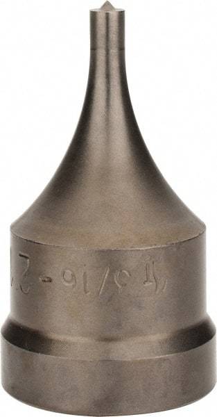 Cleveland Steel Tool - 1-3/16 Inch Diameter Round Ironworker Punch - 1-1/4 Inch Body Diameter, 1-1/2 Inch Head Diameter, 3-1/8 Inch Overall Length - USA Tool & Supply