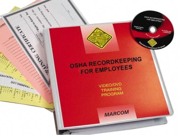 Marcom - OSHA Recordkeeping for Employees, Multimedia Training Kit - 14 Minute Run Time DVD, English and Spanish - USA Tool & Supply