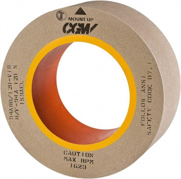 Camel Grinding Wheels - 20" Diam x 12" Hole x 2" Wide Centerless & Cylindrical Grinding Wheel - 80 Grit, Aluminum Oxide, Type 1, Vitrified Bond, No Recess - USA Tool & Supply