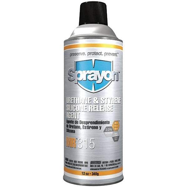 Sprayon - 16 Ounce Aerosol Can, Clear, General Purpose Mold Release - Silicone Composition - USA Tool & Supply