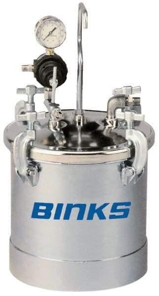 Binks - Paint Sprayer Pressure Tank - 2.8 Gallon PT ASME Tank 1 Regulator, Compatible with Pressure Tank and Spray Guns - USA Tool & Supply