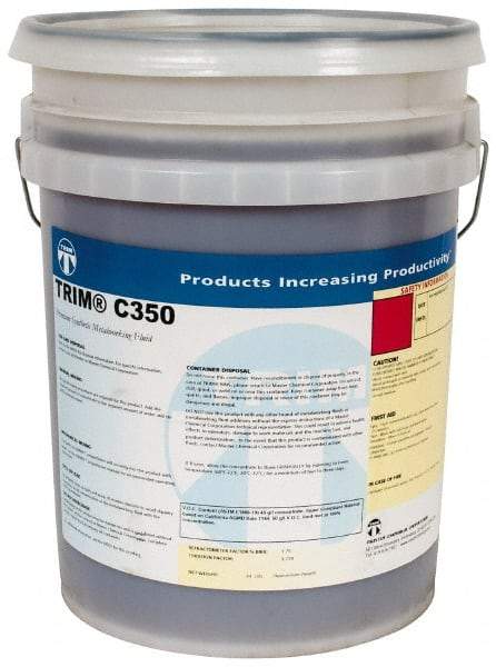 Master Fluid Solutions - Trim C350, 5 Gal Pail Grinding Fluid - Synthetic, For Machining - USA Tool & Supply