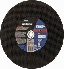 Norton - 14" Aluminum Oxide Cutoff Wheel - 1/8" Thick, 20mm Arbor, 5,400 Max RPM, Use with Angle Grinders - USA Tool & Supply