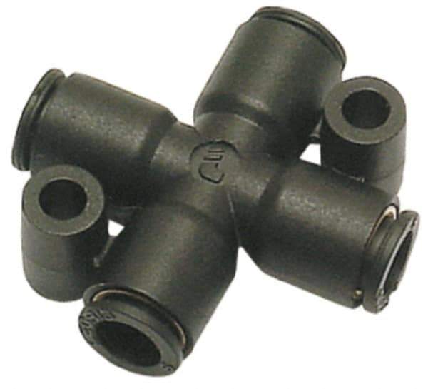 Legris - 6mm Outside Diam, Nylon Push-to-Connect Cross - 290 Max psi, Black - USA Tool & Supply