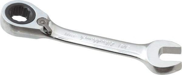 Blackhawk by Proto - 3/8" 12 Point Combination Wrench - 15° Head Angle, 3-51/64" OAL, Steel, Chrome Finish - USA Tool & Supply