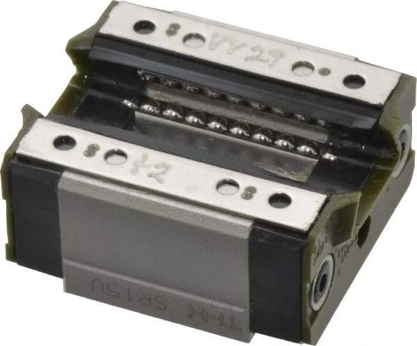 THK - 40.4mm L x 34mm W x 19.5mm H, 26mm Lateral Hole Spcg, Horizontal Mount Radial SR Block - 9.5mm Overhang, 5.39 Kn Dynamic Capacity, M4x7 Hole, 11.1 kn Static Load Rating, 24" High Assembly - USA Tool & Supply