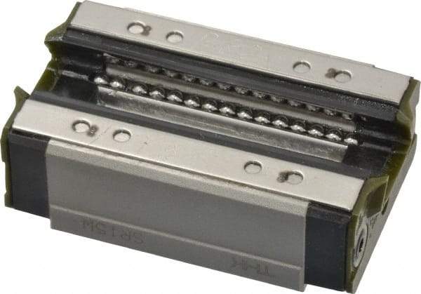 THK - 57mm L x 34mm W x 19.5mm H, 26mm Transverse Hole Spcg, 26mm Lateral Hole Spcg, Horizontal Mount Radial SR Block - 9.5mm Overhang, 9.51 Kn Dynamic Capacity, M4x7 Hole, 19.3 kn Static Load Rating, 24" High Assembly - USA Tool & Supply