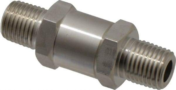 Ham-Let - 1/4" Stainless Steel Check Valve - Inline, MNPT x MNPT, 3,000 WOG - USA Tool & Supply