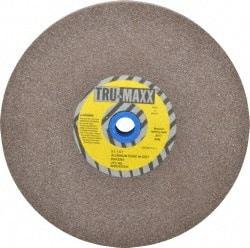 Tru-Maxx - 60 Grit Aluminum Oxide Bench & Pedestal Grinding Wheel - 8" Diam x 1" Hole x 1" Thick, 3600 Max RPM, O Hardness, Medium Grade , Vitrified Bond - USA Tool & Supply