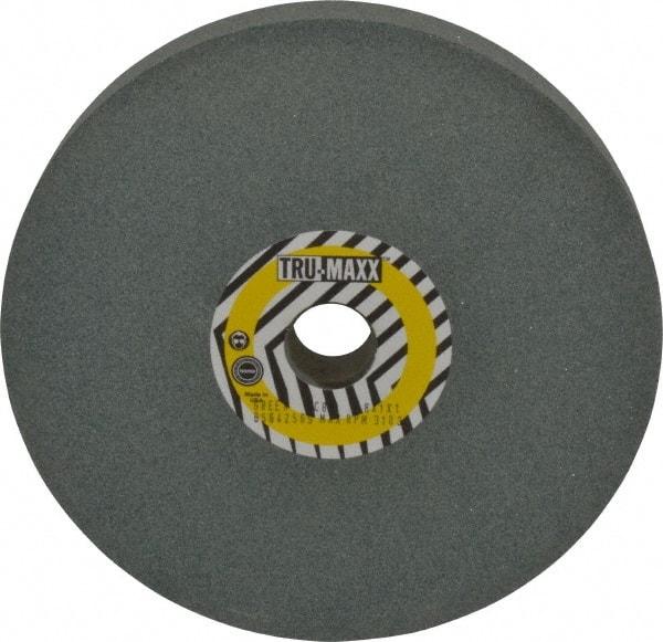 Tru-Maxx - 80 Grit Silicon Carbide Bench & Pedestal Grinding Wheel - 8" Diam x 1" Hole x 1" Thick, 3600 Max RPM, K Hardness, Medium Grade , Vitrified Bond - USA Tool & Supply