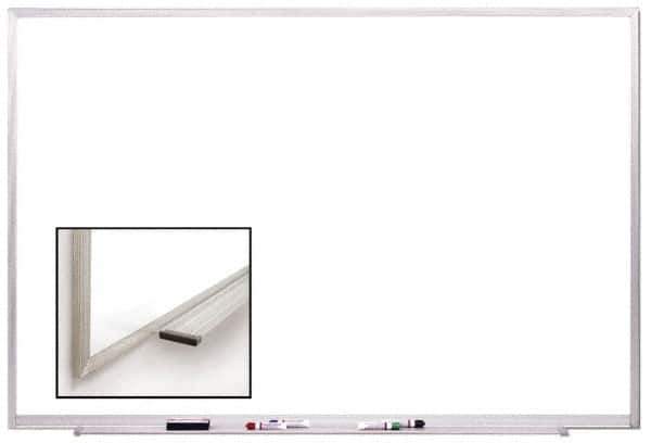 Ghent - 48-1/2" High x 96-1/2" Wide Acrylic/Enamel Magnetic Marker Board - Aluminum Frame, 2.63" Deep - USA Tool & Supply