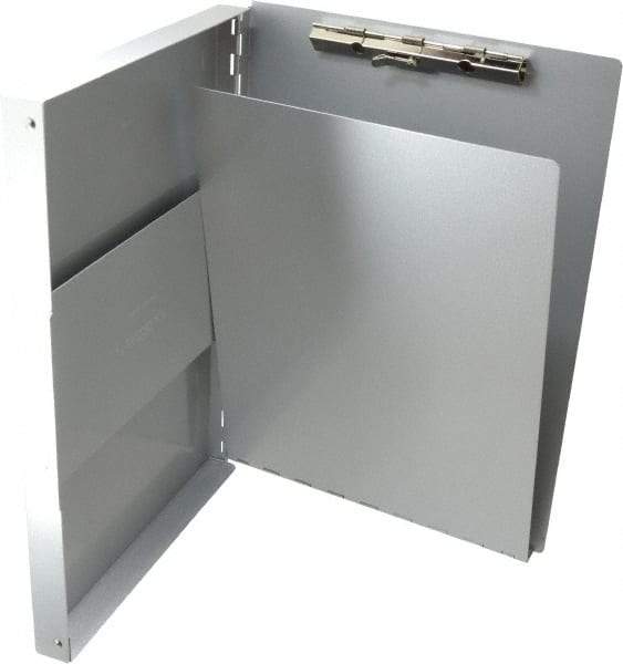Saunders - 13 Inch Long x 9 Inch Wide x 1 Inch High, Clip Board - Silver - USA Tool & Supply