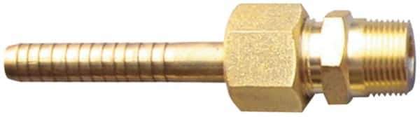 SuperKlean - NPT x 1/2" Hose Barb, 3 Piece Mixer Adapter - Brass - USA Tool & Supply