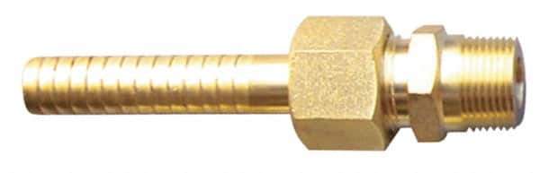 SuperKlean - NPT x 5/8" Hose Barb, 3 Piece Mixer Adapter - Brass - USA Tool & Supply
