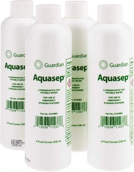 PRO-SAFE - 8 Ounce Water Preservative Bottle - Compatable with Portable Eye Wash Stations - USA Tool & Supply