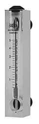 King - 1/2" M Port Block Style Panel Mount Flowmeter - 100 Max psi, 1 GPM, Acrylic - USA Tool & Supply