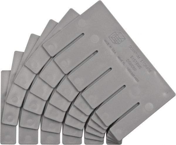 Quantum Storage - 8.3" Wide x 5" High, Gray Bin Divider - Use with DG91050 - USA Tool & Supply
