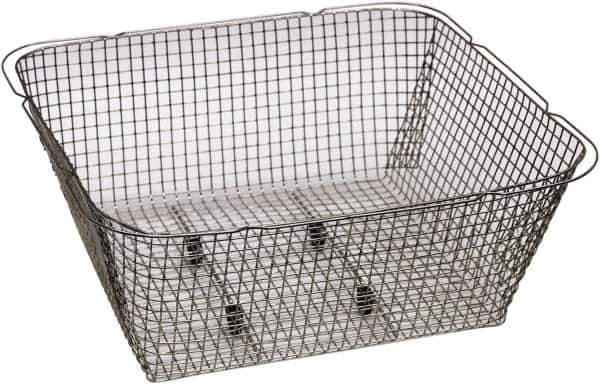 Graymills - 304 Stainless Steel Parts Washer Basket - 3-1/2" High x 3-7/8" Wide x 3-3/4" Long, Use with Ultrasonic Cleaners - USA Tool & Supply