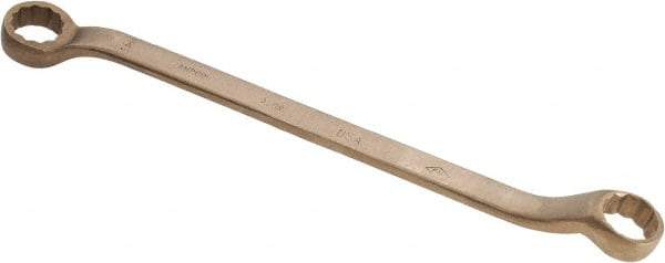 Ampco - 1-1/4" x 1-5/16" 12 Point Offset Box Wrench - Double End, 19-1/4" OAL, Aluminum Bronze - USA Tool & Supply