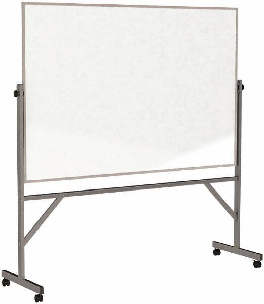 Ghent - 78" High x 77" Wide Reversible Dry Erase Board - Porcelain, 20" Deep, Includes Eraser & 4 Markers - USA Tool & Supply