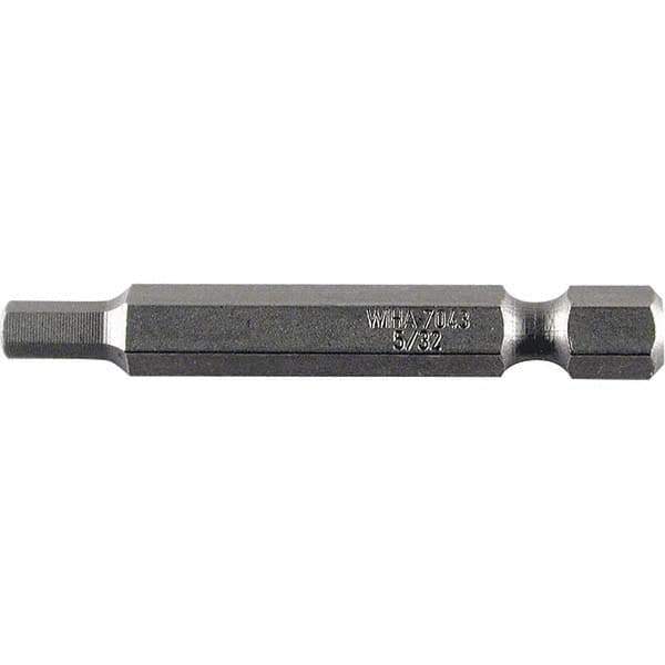 Wiha - 5/32" Power Bit - 1/4" Drive, 2" OAL - USA Tool & Supply