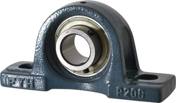 Value Collection - 6-3/16" OALBall Bearing Pillow Block - Cast Iron - USA Tool & Supply