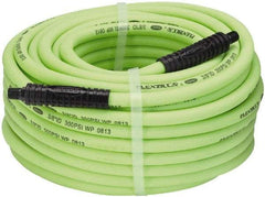 Legacy - 3/8" ID x 0.61" OD 100' Long Multipurpose Air Hose - MNPT x MNPT Ends, 300 Working psi, 140°, 1/4" Fitting, Green - USA Tool & Supply