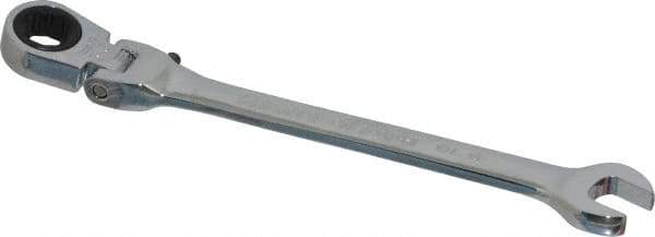 Blackhawk by Proto - 5/16" 12 Point Flexhead Combination Wrench - 15° Head Angle, 5" OAL, Steel, Chrome Finish - USA Tool & Supply