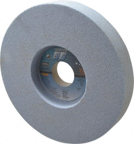 Norton - 7" Diam x 1-1/4" Hole x 1" Thick, I Hardness, 60 Grit Surface Grinding Wheel - Ceramic, Type 5, Medium Grade, 3,600 Max RPM, Vitrified Bond, One-Side Recess - USA Tool & Supply