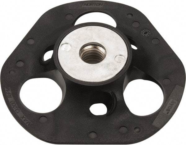 Norton - 4-1/2" Diam Quick-Change Type S Disc Backing Pad - Medium Density, 13,000 RPM, Speed-Lok Compatible - USA Tool & Supply
