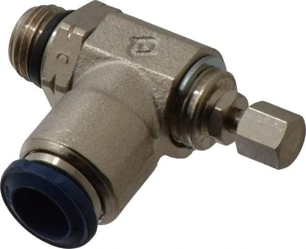 Value Collection - 145 Max psi, Meter Out Screw Adjusted Flow Control Valve - Buna N O Ring, 3/8" Tube Outside Diam - USA Tool & Supply