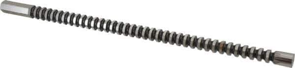 Dumont Minute Man - 11/16" Hex, 11/16" Pilot Hole Diam, 5/8 to 2" Length of Cut, Hexagon Broach - 0.792 to 0.794" Across Corners, 16-3/4" OAL, 6,000 Lb Pressure for Max Length of Cut, 3/8" Pitch, High Speed Steel - USA Tool & Supply