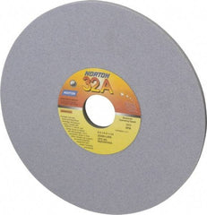 Norton - 8" Diam x 1-1/4" Hole x 1/4" Thick, L Hardness, 80 Grit Surface Grinding Wheel - Aluminum Oxide, Type 1, Medium Grade, 3,600 Max RPM, Vitrified Bond, No Recess - USA Tool & Supply