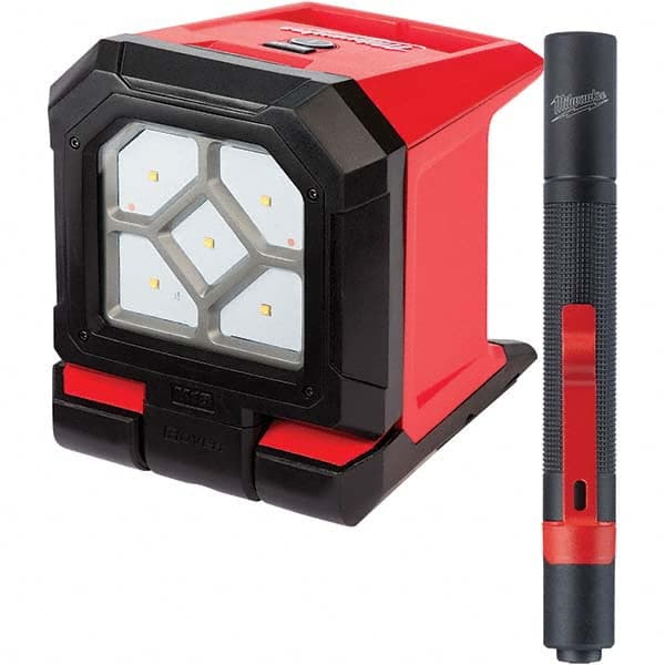 Milwaukee Tool - Cordless Work Lights Voltage: 18 Run Time: Up to 20 hours - USA Tool & Supply