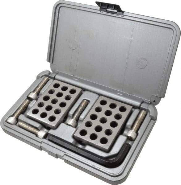 Fowler - 0.0003 Squareness Per Inch, Hardened Steel, 1-2-3 Block with 23 Hole Setup Block - 55-60 HRC Hardness, Sold As Matched Pair - USA Tool & Supply