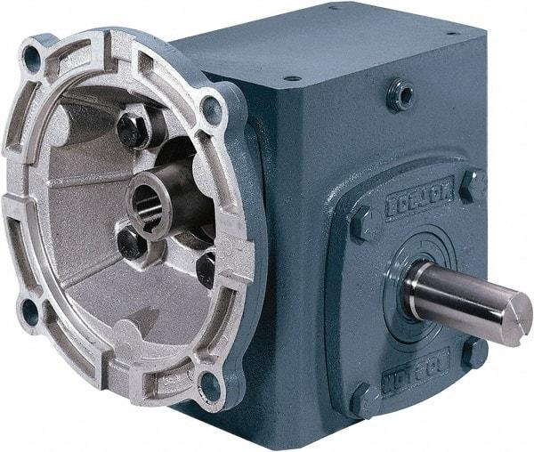 Boston Gear - 1 Centerline Distance, 40:1, 44 RPM Output, 0.17 Input Horsepower, 151 Lbs. Max Torque, Speed Reducer - Part No. F710-40-B5-J, Single Shaft Right, 5/8" Bore, 2.31" High, 56C NEMA - USA Tool & Supply