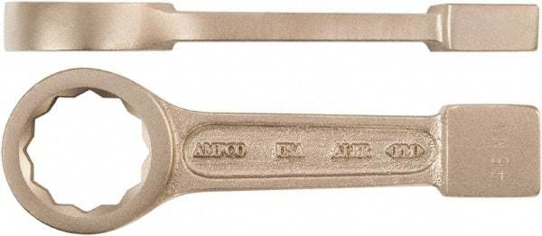 Ampco - 1-1/8" 12 Point Striking Box Wrench - Single End, 7" OAL, Aluminum Bronze, Polished Finish - USA Tool & Supply