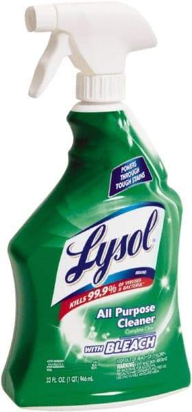 Lysol - 32 oz Spray Bottle All-Purpose Cleaner - Liquid, Cleaner with Bleach, Disinfectant, Chlorine - USA Tool & Supply