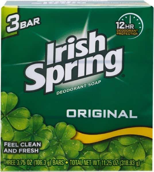 Irish Spring - 3.75 oz Box Bar Soap - Green, Original Scent - USA Tool & Supply