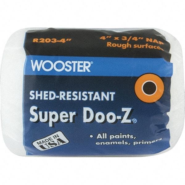 Wooster Brush - 3/4" Nap, 4" Wide Paint Roller Cover - Rough Texture, Woven - USA Tool & Supply