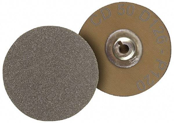PFERD - 3" Disc Diam, 120 Grit, Diamond Quick Change Disc - Type S Attaching System, Coated, Brown, Medium Grade, 6,300 RPM, D126 Series - USA Tool & Supply