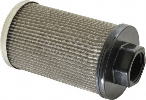 Flow Ezy Filters - 60 Mesh, 38 LPM, 10 GPM, 3.2" Diam, Female Suction Strainer without Bypass - 1 Port NPT, 5.8" Long - USA Tool & Supply