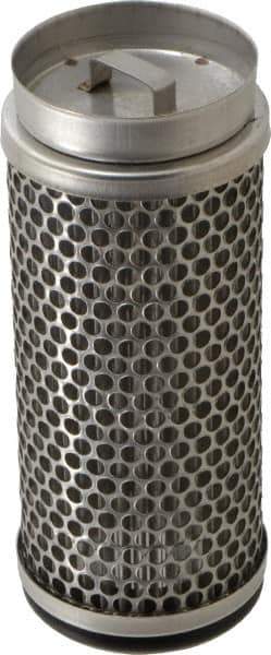 Flow Ezy Filters - 40 Micron, 2.1" Outside Diam, 5" Long, Stainless Steel Wire Cloth Media, Filter Element - 1.4" Inside Diam, Stainless Steel - USA Tool & Supply