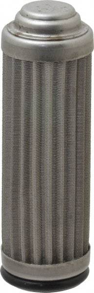 Flow Ezy Filters - 74 Micron, 1" Outside Diam, 3.4" Long, Stainless Steel Wire Cloth Media, Filter Element - 0.6" Inside Diam, Anodized Aluminum - USA Tool & Supply