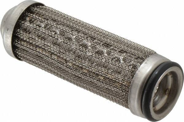 Flow Ezy Filters - 595 Micron, 1" Outside Diam, 3.4" Long, Stainless Steel Wire Cloth Media, Filter Element - 0.6" Inside Diam, Anodized Aluminum - USA Tool & Supply