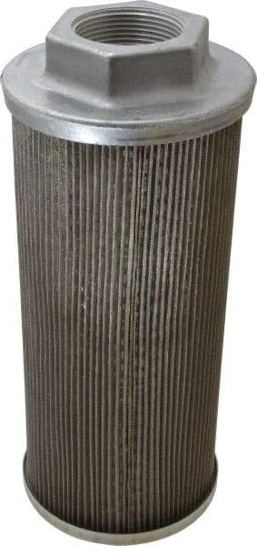 Flow Ezy Filters - 60 Mesh, 189 LPM, 50 GPM, 4.3" Diam, Female Suction Strainer without Bypass - 1-1/2 Port NPT, 9.8" Long - USA Tool & Supply