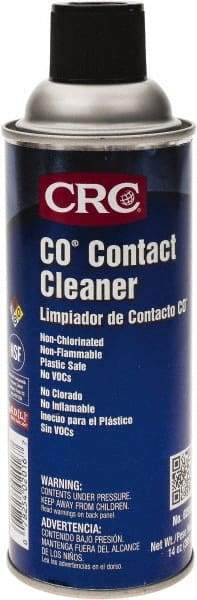 CRC - 11 Ounce Aerosol Contact Cleaner - Plastic Safe - USA Tool & Supply