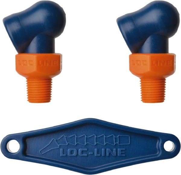 Loc-Line - 1/8" Hose Inside Diam x 1/16" Nozzle Diam, High-Pressure Coolant Hose Nozzle - NPT, for Use with Loc-Line Modular Hose System, 2 Pieces - USA Tool & Supply