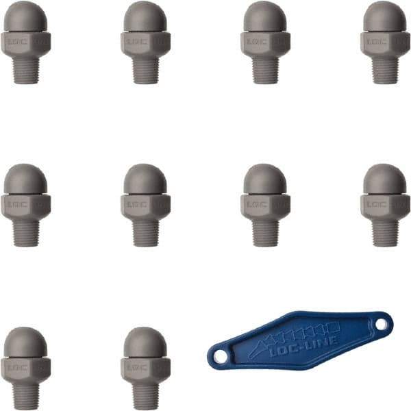 Loc-Line - 1/8" Hose Inside Diam, High-Pressure Coolant Hose Nozzle - NPT, for Use with Loc-Line Modular Hose System, 10 Pieces - USA Tool & Supply
