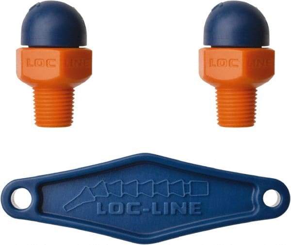 Loc-Line - 1/8" Hose Inside Diam, High-Pressure Coolant Hose Nozzle - NPT, for Use with Loc-Line Modular Hose System, 2 Pieces - USA Tool & Supply
